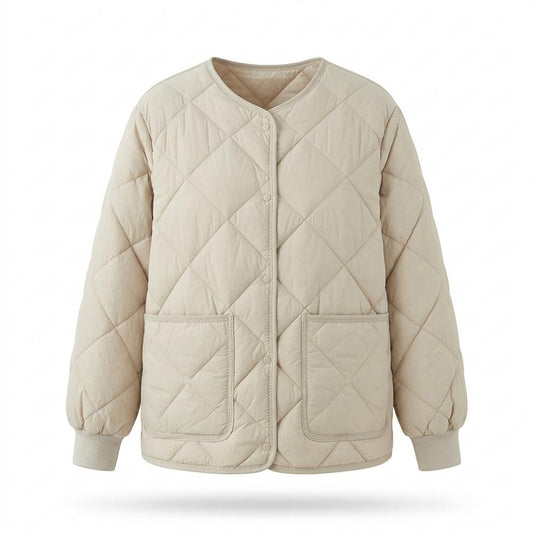 Lederjacken Outlet24 - Yaged | Gesteppt Kragenlos Jacke Damen