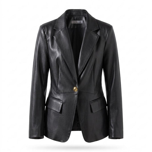 Lederjacken Outlet24 - Zalek | Tailliert Glatt Lederjacke Damen