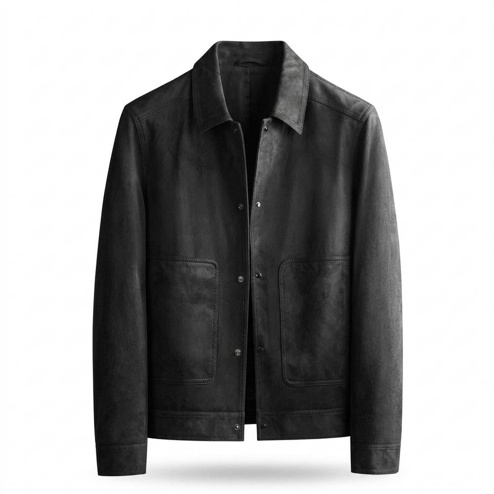 Lederjacken Outlet24 - Zugal | Aufgeraut Geknöpft Wildleder-Jacke Herren