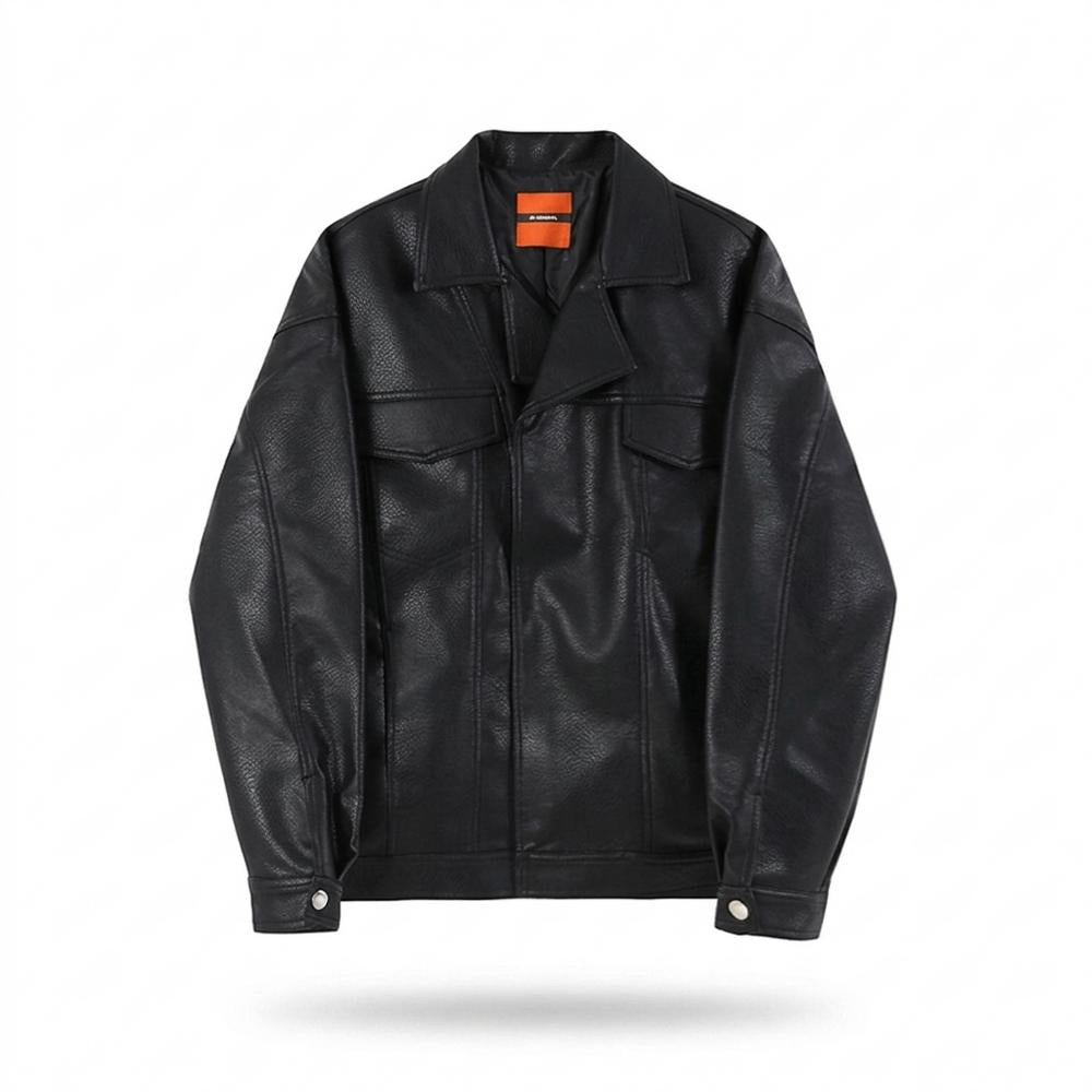 Lederjacken Outlet24 - Kofok | Kastig Gekörnt Lederjacke Unisex