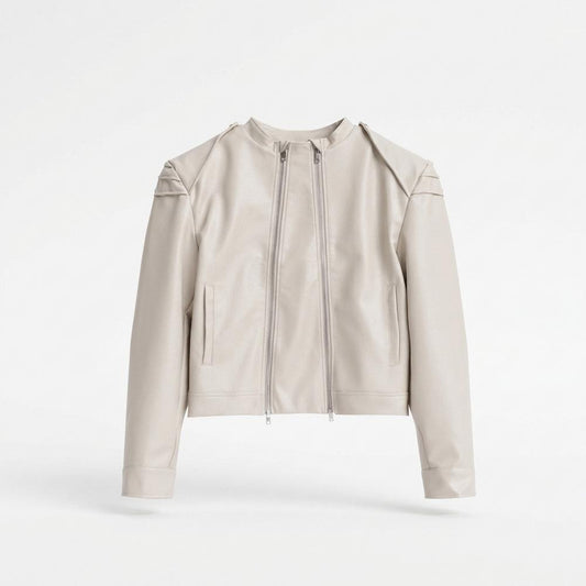 Lederjacken Outlet24 - Vilal | Glatt Tailliert Lederjacke Damen