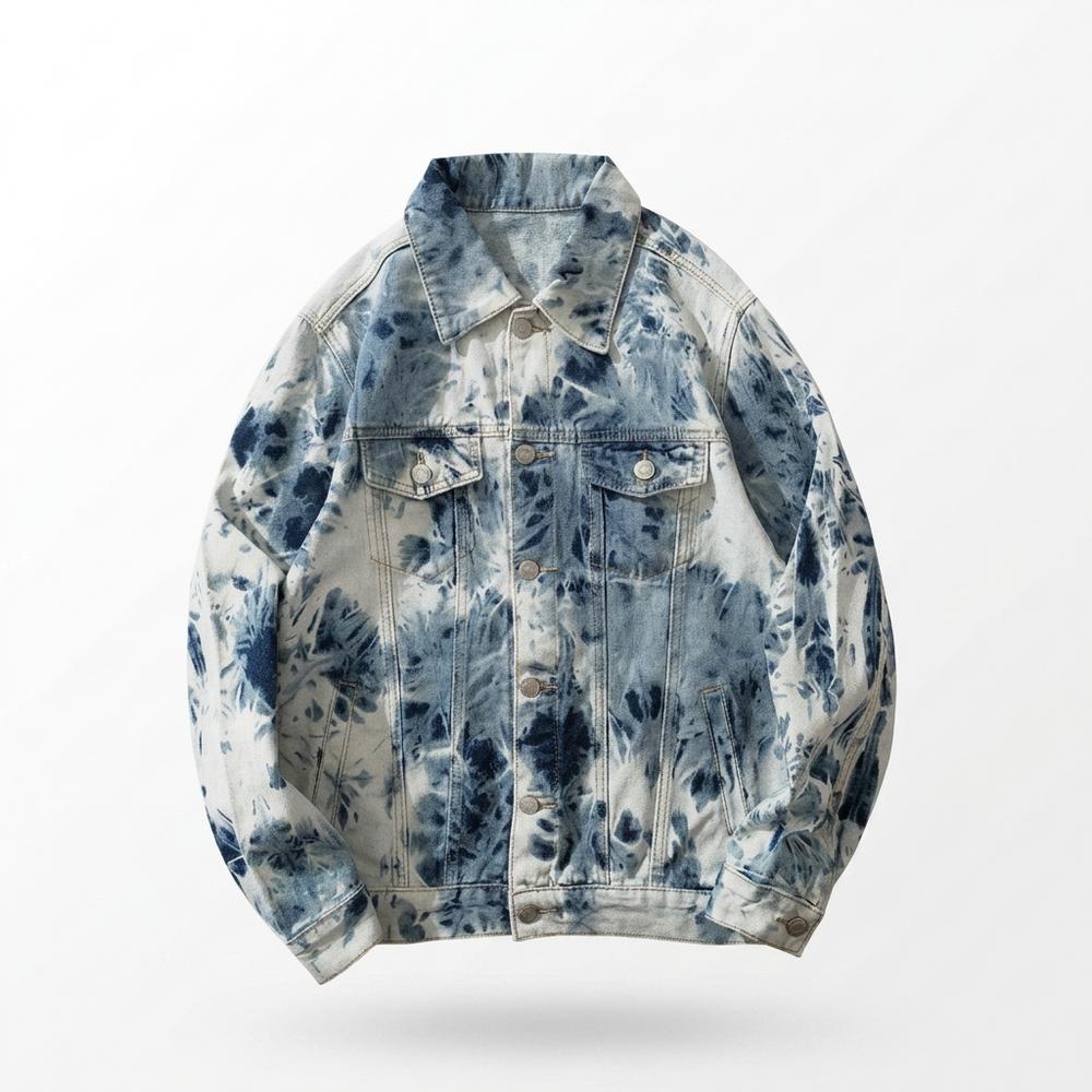 Lederjacken Outlet24 - Zumun | Gebatikt Geknöpft Jacke Unisex