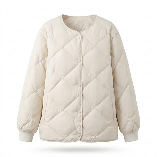 Lederjacken Outlet24 - Zinam | Gesteppt Kragenlos Jacke Damen