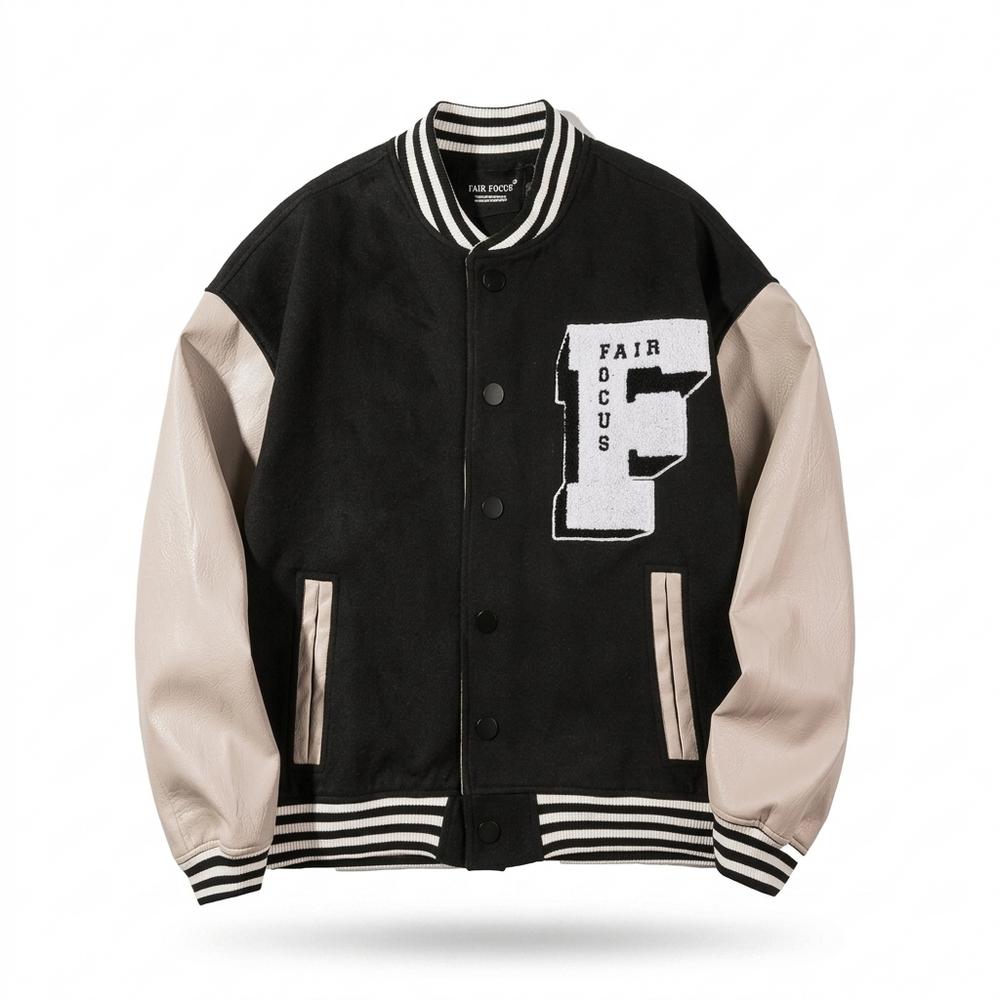 Lederjacken Outlet24 - Kulud | Zweifarbig Geknöpft Jacke Unisex