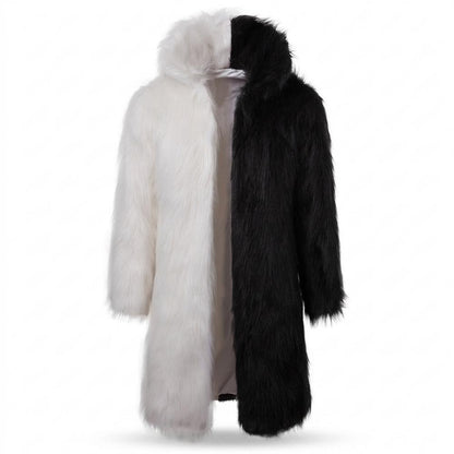 Lederjacken Outlet24 - Limen | Zweifarbiger Plüschiger Mantel Unisex