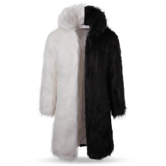 Lederjacken Outlet24 - Limen | Zweifarbiger Plüschiger Mantel Unisex
