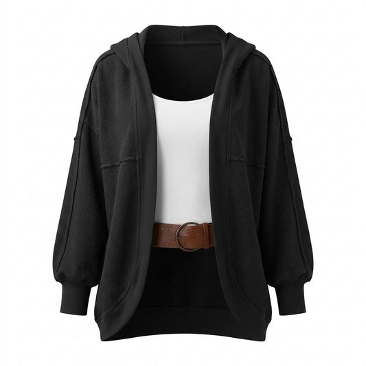 Lederjacken Outlet24 - Aenet | Strukturiert Offen Cardigan Damen