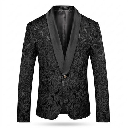 Lederjacken Outlet24 - Ridas | Floral Schalkragen Anzug Herren