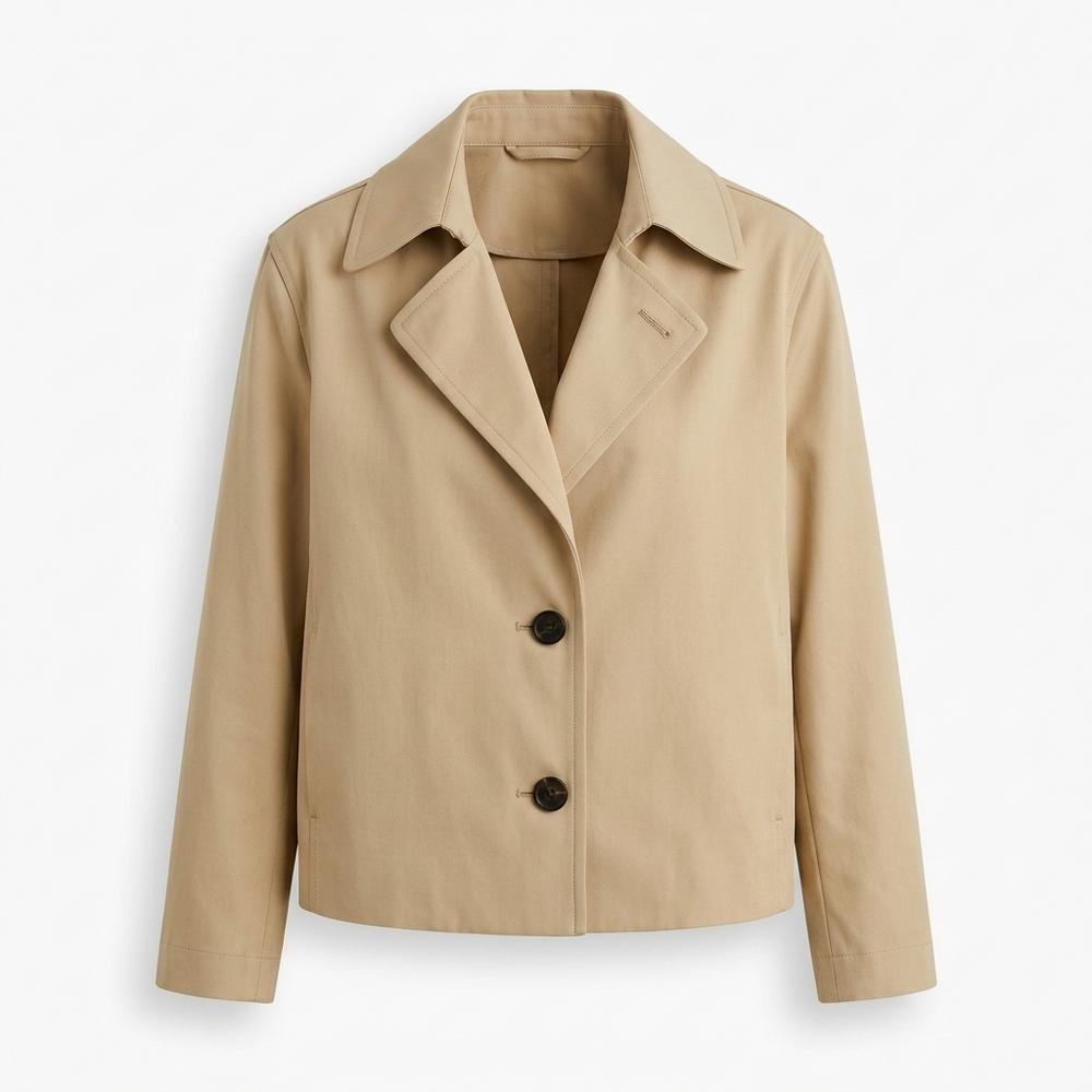 Lederjacken Outlet24 - Cotit | Kurz Geschnittene Gabardine Jacke Damen
