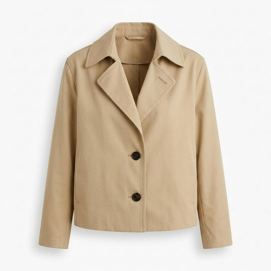 Lederjacken Outlet24 - Cotit | Kurz Geschnittene Gabardine Jacke Damen
