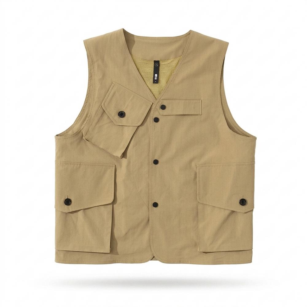 Lederjacken Outlet24 - Makul | Geknöpfte Funktionale Weste Unisex