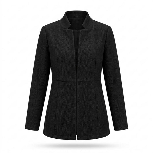 Lederjacken Outlet24 - Kupem | Kragenlos Strukturiert Jacke Damen