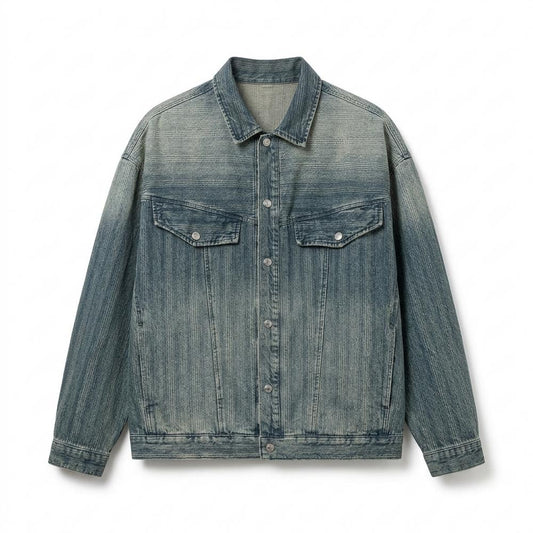 Lederjacken Outlet24 - Zebes | Verwaschene Langärmelige Jacke Unisex