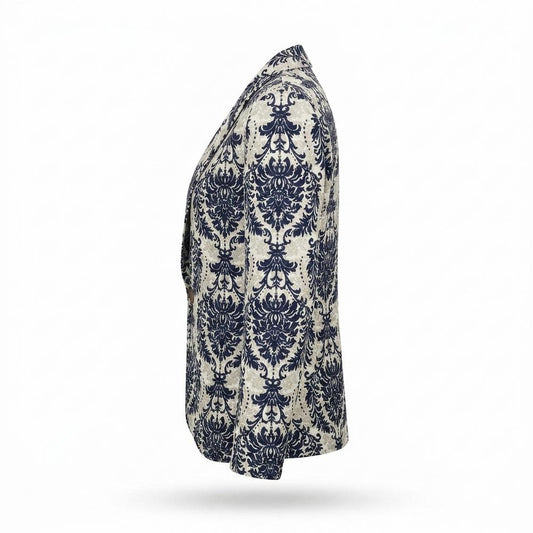Lederjacken Outlet24 - Aegim | Gemustert Gerafft Sakko Damen