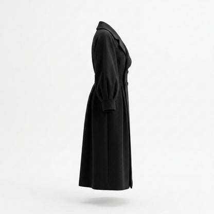 Lederjacken Outlet24 - Yelid | Tailliert Voluminös Mantel Damen