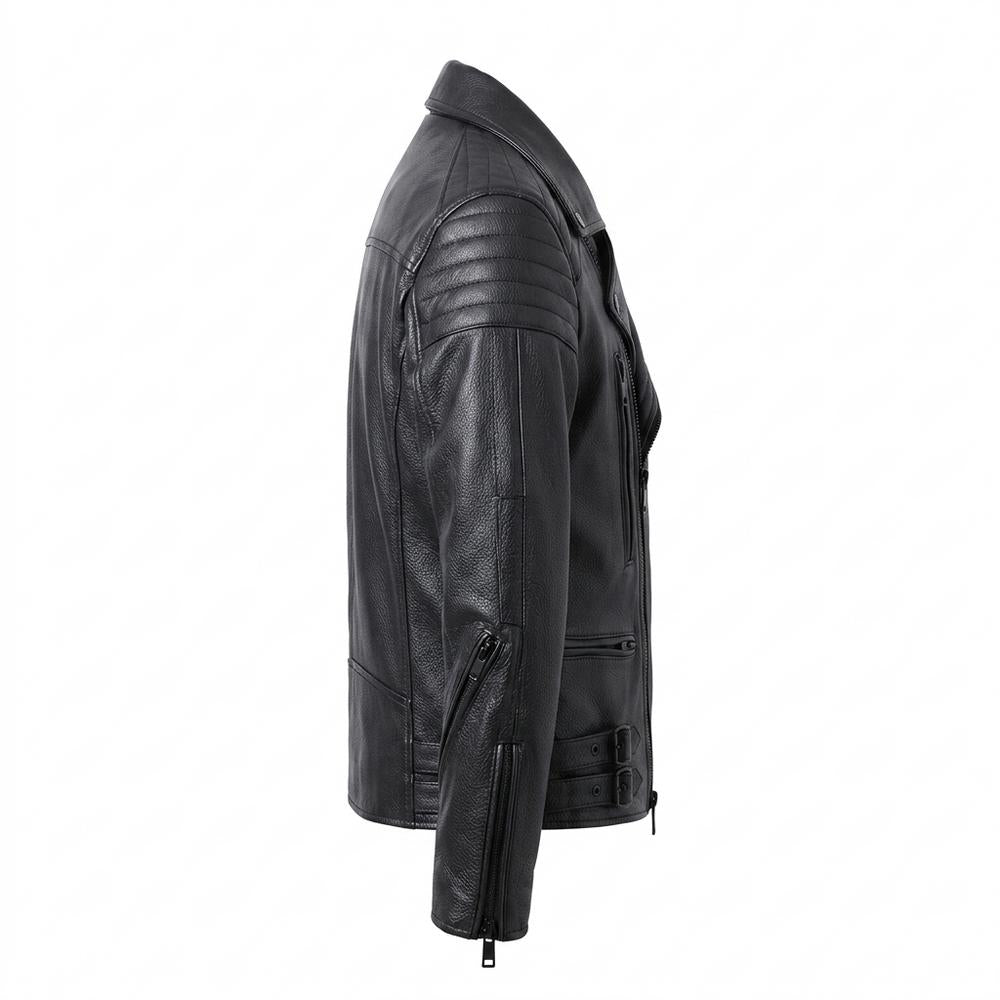 Lederjacken Outlet24 - Lufav | Gesteppt Asymmetrisch Lederjacke Herren
