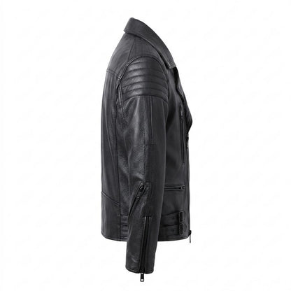 Lederjacken Outlet24 - Lufav | Gesteppt Asymmetrisch Lederjacke Herren