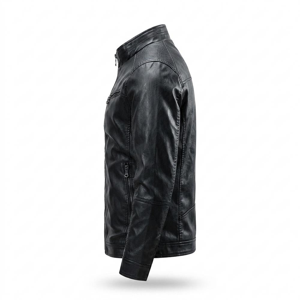 Lederjacken Outlet24 - Lakot | Gefüttert Tailliert Lederjacke Herren