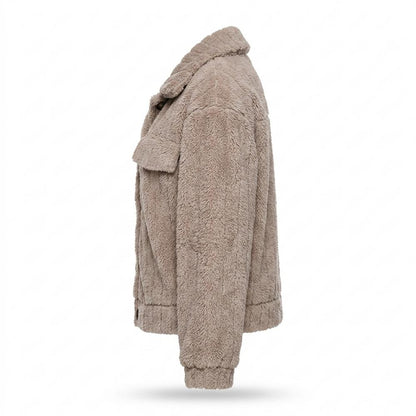 Lederjacken Outlet24 - Labok | Geknöpft Fleece Jacke Damen