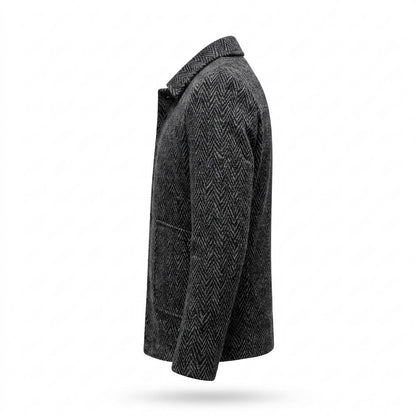 Lederjacken Outlet24 - Ralav | Fischgratgemustert Gefüttert Jacke Herren