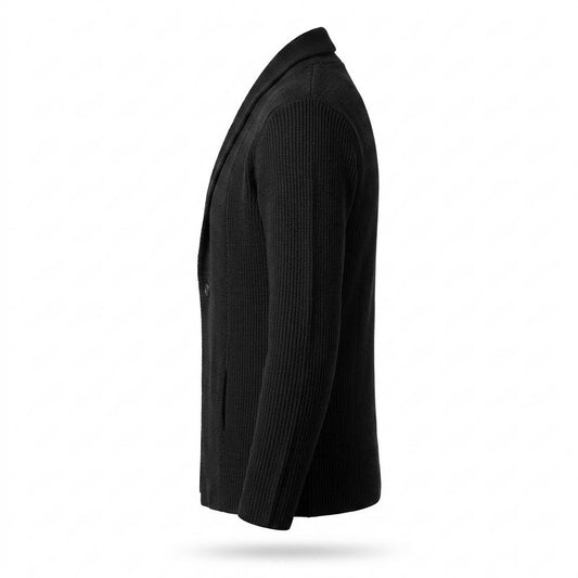 Lederjacken Outlet24 - Cuhev | Strukturiert Tailliert Cardigan Herren