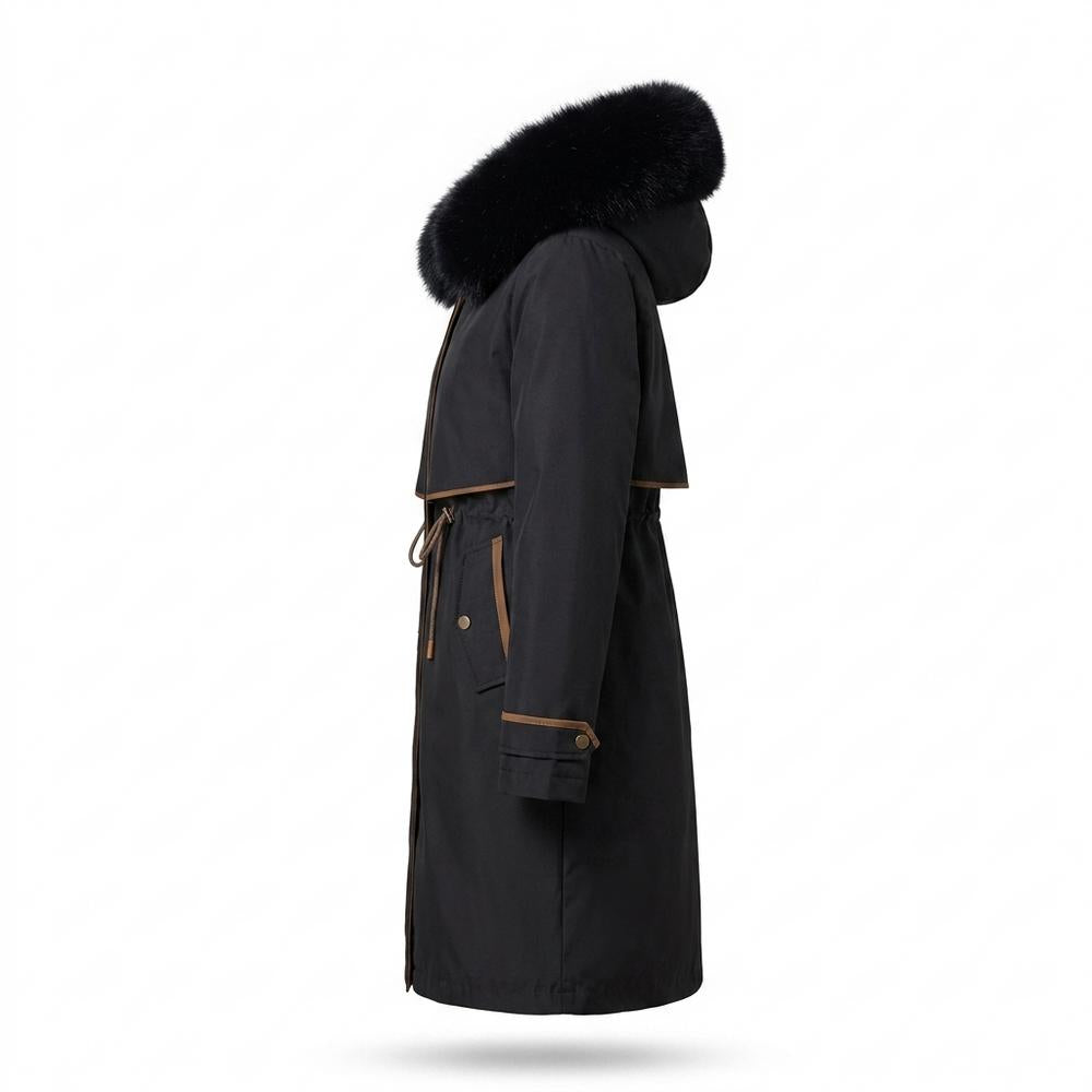 Lederjacken Outlet24 - Aivav | Gefütterter Taillierter Mantel Damen