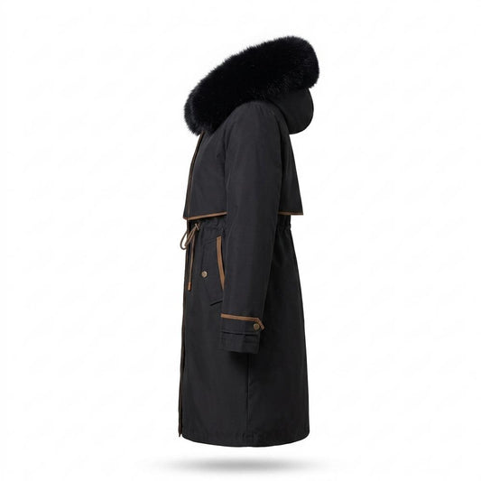 Lederjacken Outlet24 - Aivav | Gefütterter Taillierter Mantel Damen