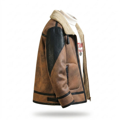 Lederjacken Outlet24 - Vewid | Gefüttert Zweifarbig Lederjacke Herren