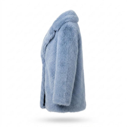 Lederjacken Outlet24 - Vizuk | Flauschiger Kapuzen Mantel Damen