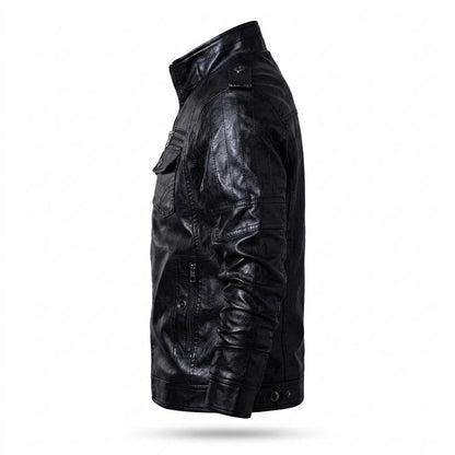 Lederjacken Outlet24 - Tubol | Gefüttert Reißverschluss Lederjacke Herren