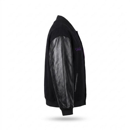 Lederjacken Outlet24 - Eilon | Bestickt Geknöpft Lederjacke Unisex