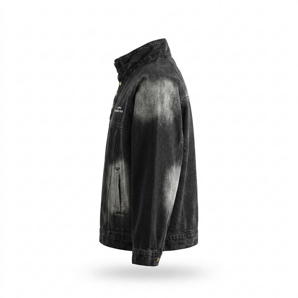 Lederjacken Outlet24 - Lanon | Gewaschene Hochgeschlossene Jacke Unisex