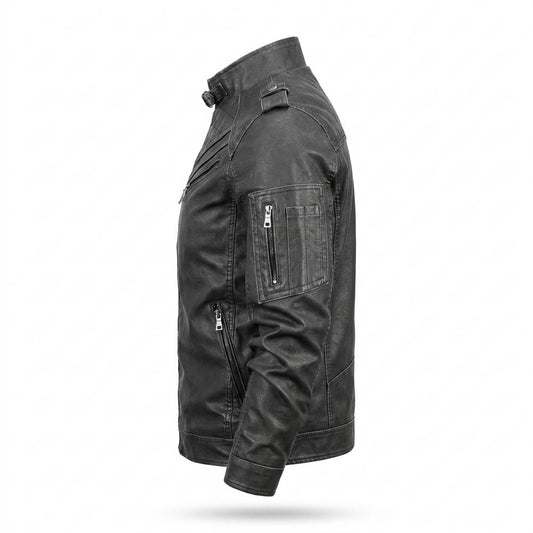 Lederjacken Outlet24 - Mulin | Gesteppt Tailliert Lederjacke Herren