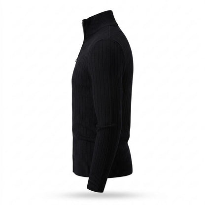 Lederjacken Outlet24 - Kesos | Strukturierte Hochgeschlossene Strickjacke Herren