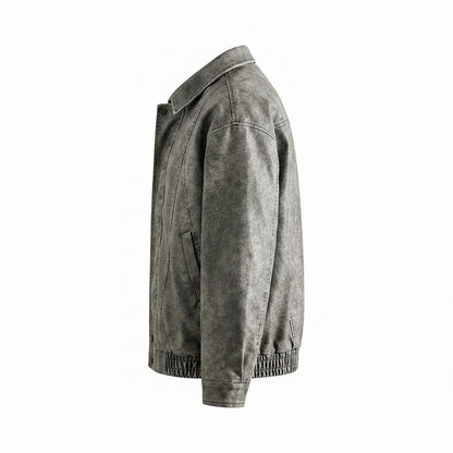 Lederjacken Outlet24 - Torek | Verwaschen Kastig Lederjacke Unisex
