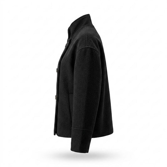Lederjacken Outlet24 - Cumuk | Doppelreihige Kastige Jacke Damen