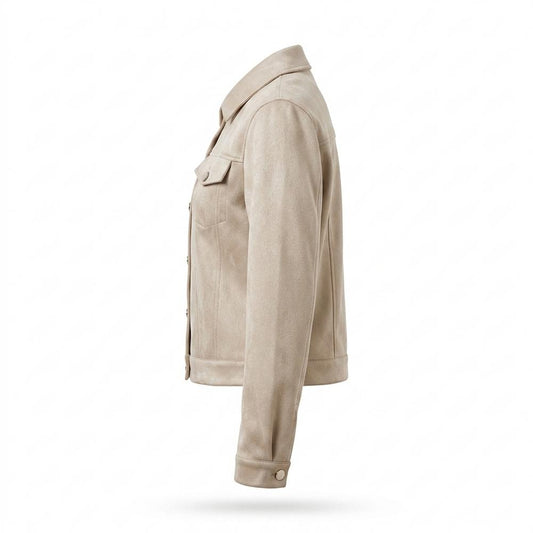 Lederjacken Outlet24 - Zukir | Geknöpfte Kurz Geschnittene Wildleder-Jacke Damen