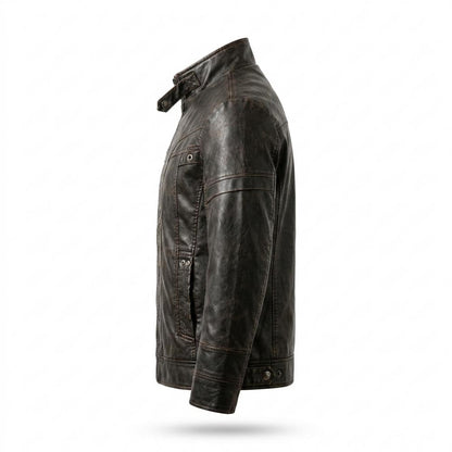 Lederjacken Outlet24 - Lonim | Tailliert Gesteppt Lederjacke Herren