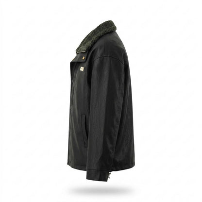 Lederjacken Outlet24 - Revek | Gefütterte Lockere Lederjacke Unisex
