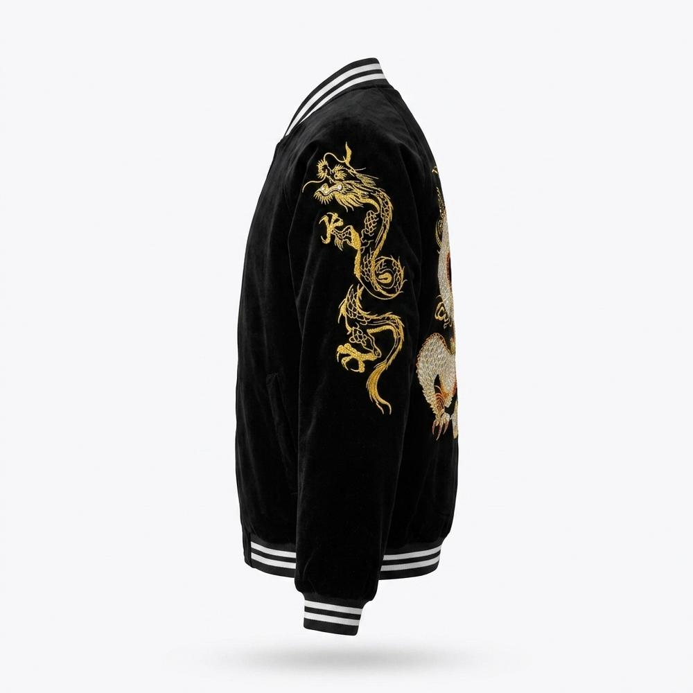 Lederjacken Outlet24 - Vusor | Bestickte Samt Jacke Unisex