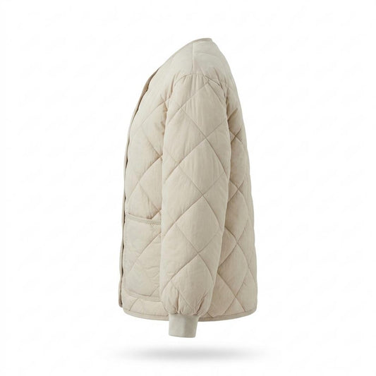 Lederjacken Outlet24 - Yaged | Gesteppt Kragenlos Jacke Damen