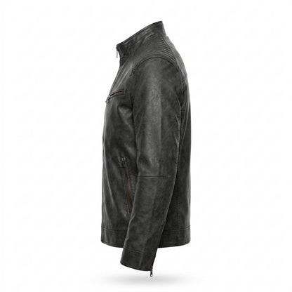 Lederjacken Outlet24 - Yuvod | Gesteppt Figurbetont Lederjacke Herren