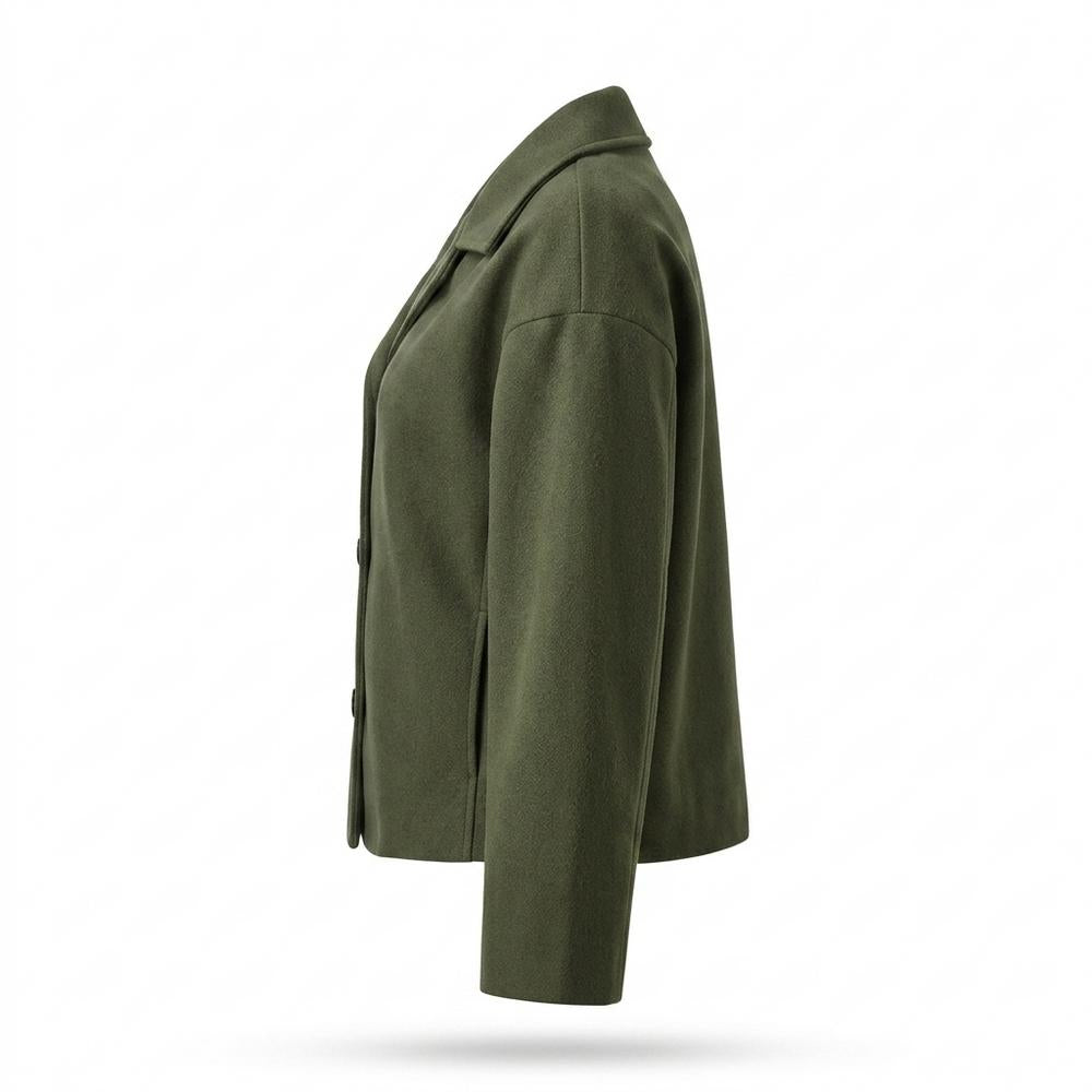 Lederjacken Outlet24 - Aozan | Kastige Geknöpfte Jacke Damen