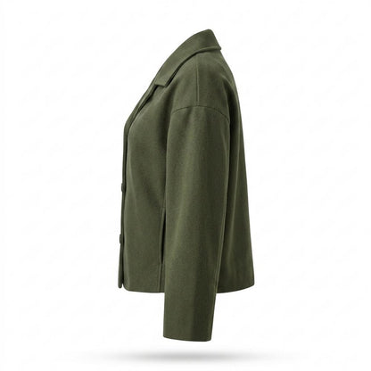 Lederjacken Outlet24 - Aozan | Kastige Geknöpfte Jacke Damen