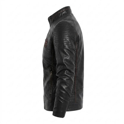 Lederjacken Outlet24 - Mibud | Gesteppt Bestickt Lederjacke Herren