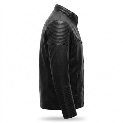 Lederjacken Outlet24 - Nizes | Gesteppt Gefüttert Lederjacke Herren