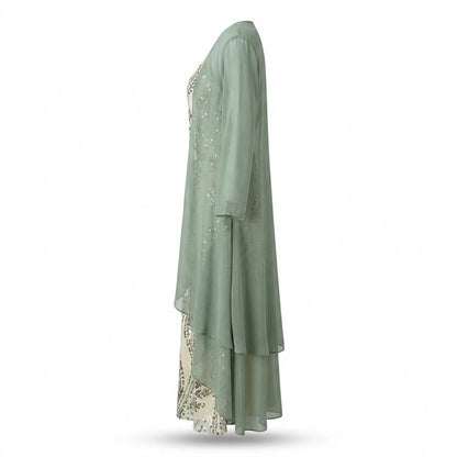 Lederjacken Outlet24 - Catur | Langärmlig Zweiteilig Kleid Damen