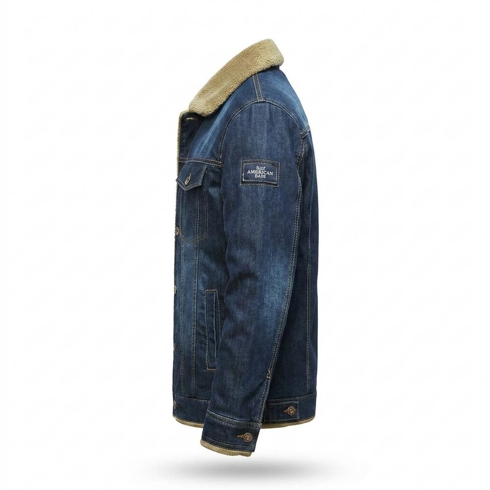 Lederjacken Outlet24 - Yufak | Gefütterte Jeans Jacke Herren