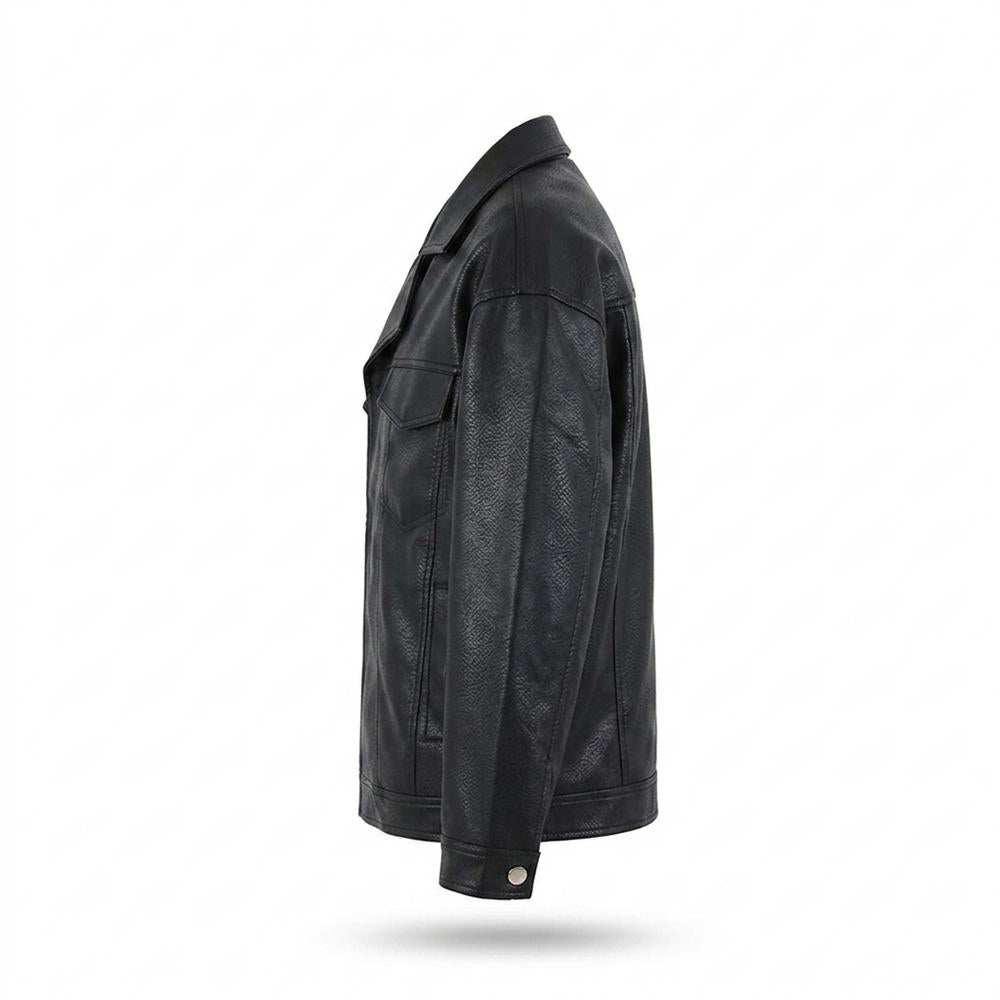 Lederjacken Outlet24 - Kofok | Kastig Gekörnt Lederjacke Unisex