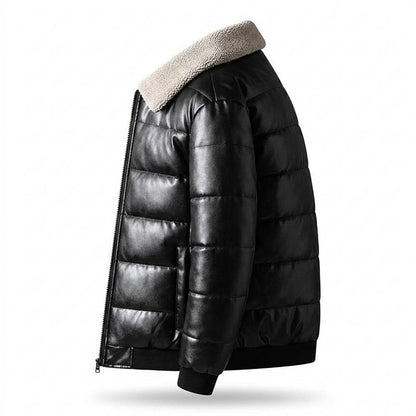 Lederjacken Outlet24 - Runul | Gesteppt Gefüttert Lederjacke Herren